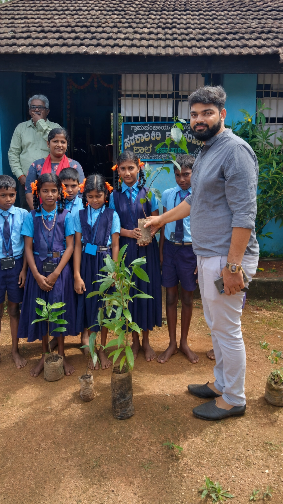Universal Souharda Cooperative Society tree plantation image